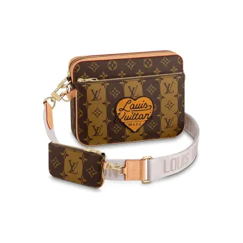 LOUIS VUITTON X Nigo Trio Messenger Monogram Stripes Brown