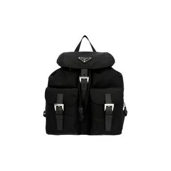 PRADA Nylon Backpack Unisex Black
