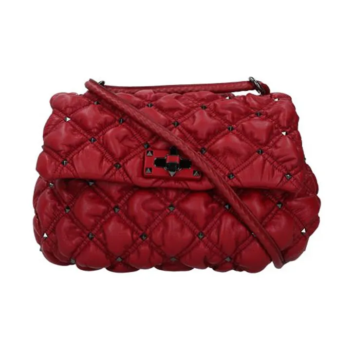 Valentino GARAVANI Leather Crossbody Bag Shoulder Bag Women's Red-0