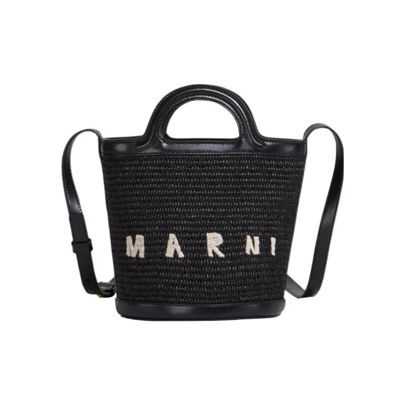 MARNI Logo Embroidered Bucket Bag-0