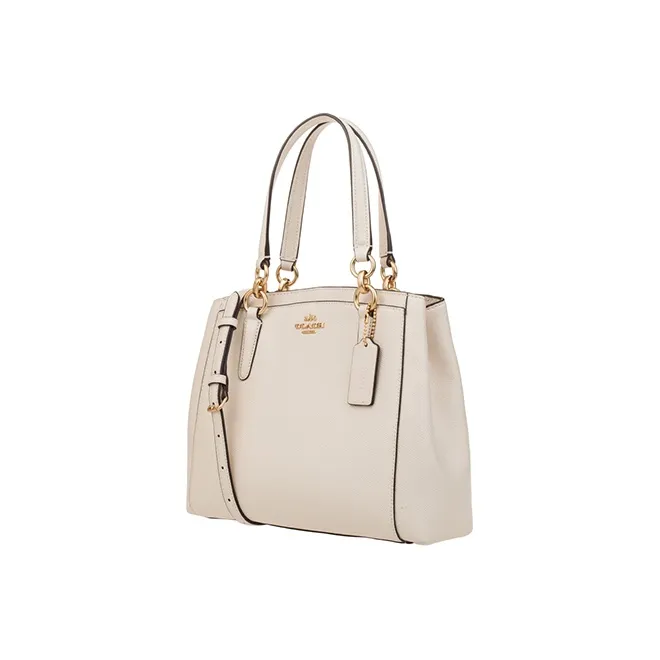 COACH Minetta Leather Horseshoe Bag, Shoulder Bag, Crossbody Bag, Handbag Large Size Women's White-2