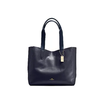 COACH Derby Cow Leather Tote Bag Shopping Bag Shoulder Bag Crossbody Bag Handbag Large Size Women's Midnight Navy Blue