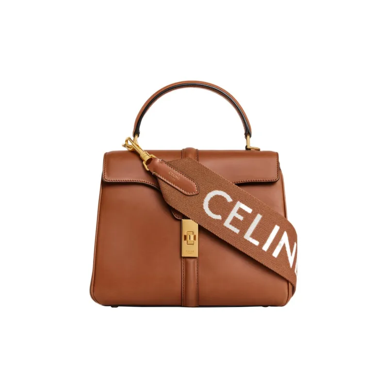CELINE Wool Bag Straps Unisex Tan-2