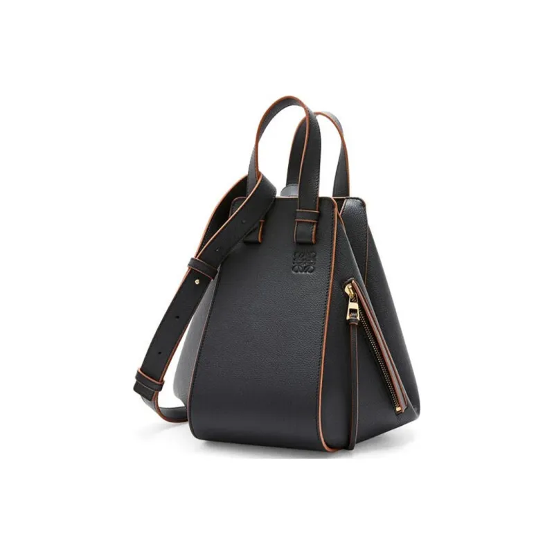LOEWE Hammock Cow Leather Handbags Shoulder Bags Small Size Women's Black-1