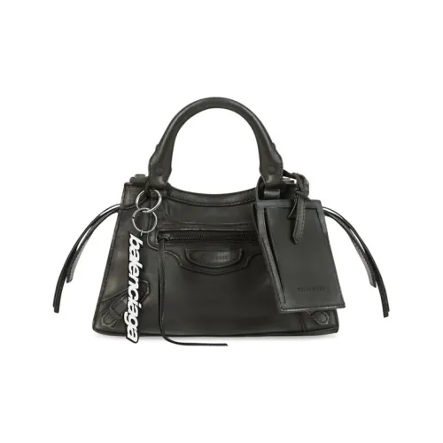 Balenciaga Cow Leather Handbag Women's Black