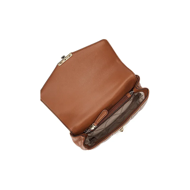 MICHAEL KORS MICHAEL KORS Luggage Collection Sheepskin Shoulder Bag, Crossbody Bag Women's Leather Brown-5