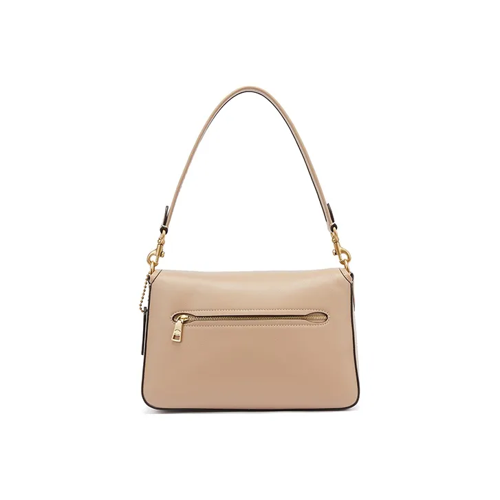 COACH Leather Shoulder Bag, Crossbody Bag, Shoulder Bag, Handbag Medium Size Women's Light Coffee-1