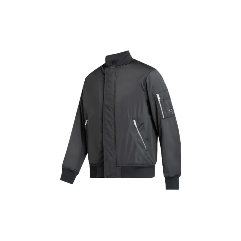 ARMANI EXCHANGE FW21 Letter Solid Color Stand Collar Loose Fit Puffer Jacket Men's Black-2