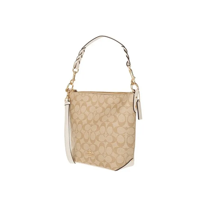 COACH PVC Bucket Bag, Crossbody Bag, Shoulder Bag Women's Beige Khaki-1