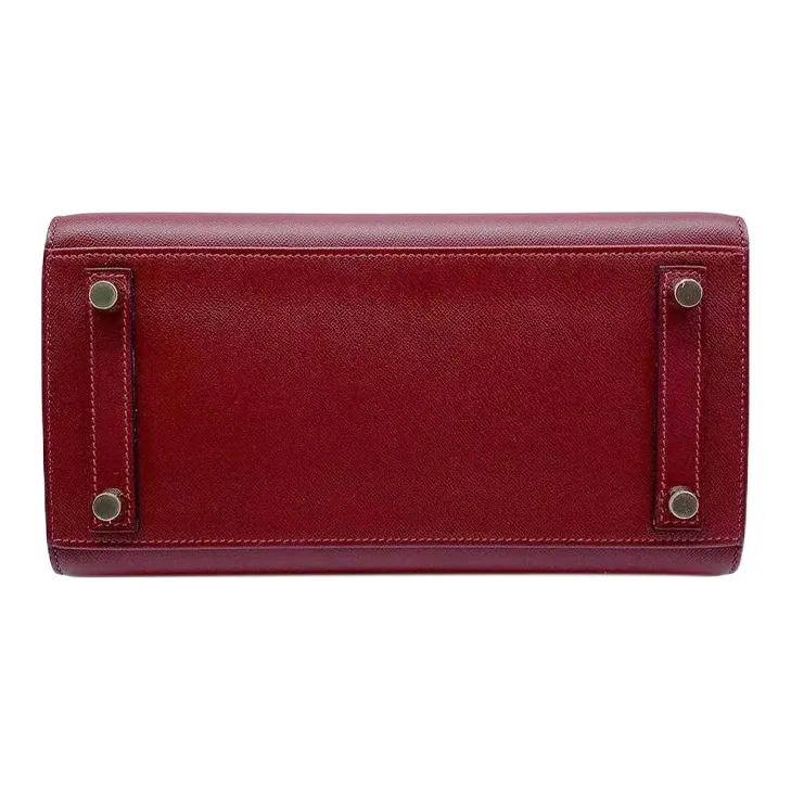 HERMES Birkin Madame Leather Handbag Women's Hermes Red-4