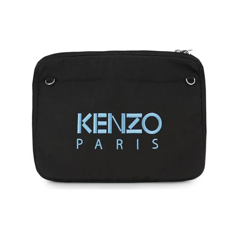 KENZO Fabric Shoulder Bag Crossbody Bag Men's Black-3
