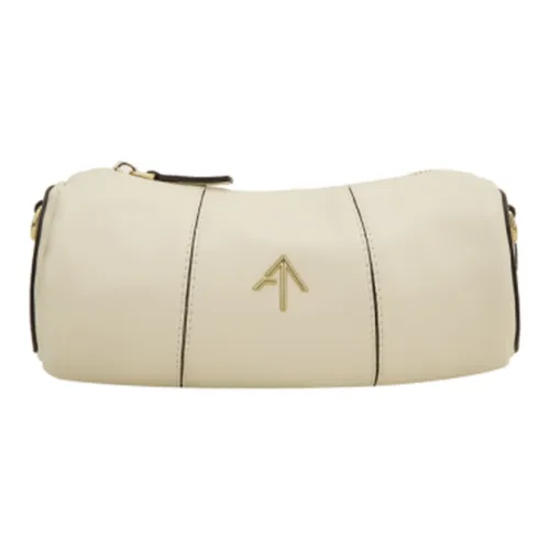 Manu Atelier Female Wmns Cow Leather SS21 Cylinder Series Arrow Single-Shoulder Bag Beige/Yellow