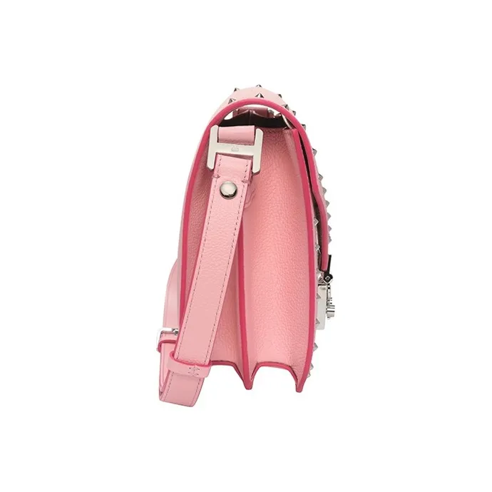 MCM Patricia Visetos Leather Shoulder Bag Crossbody Bag Small Size Women's Pink-2