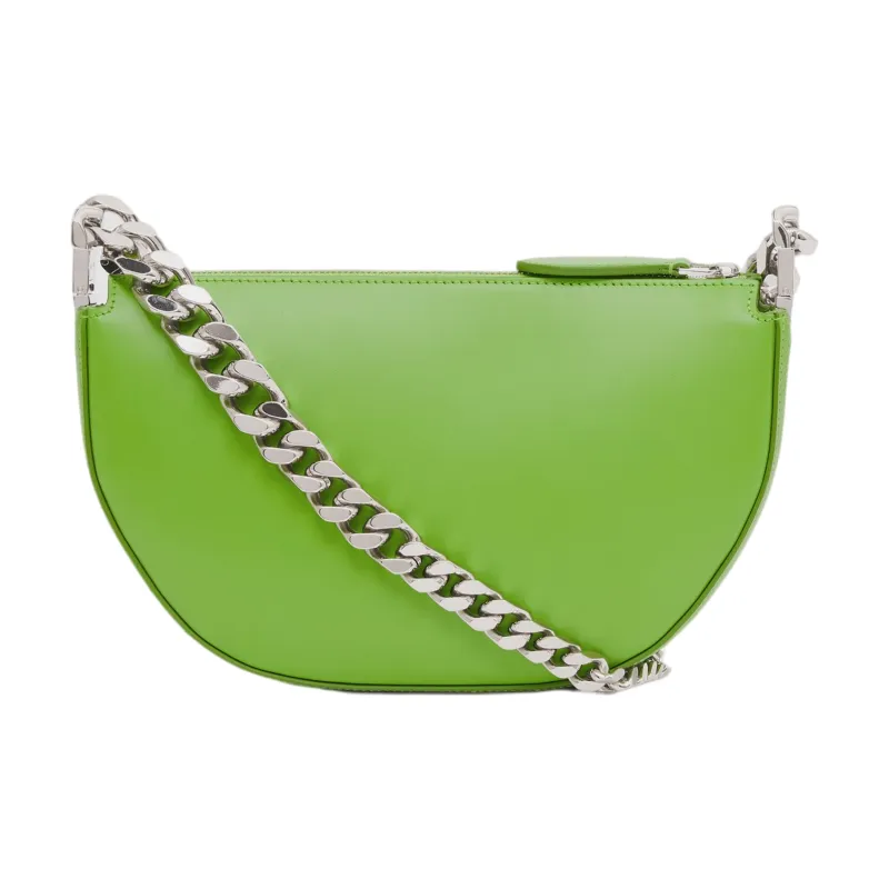 Burberry Leather One Shoulder Handbag Mini Women's Bright Green-3