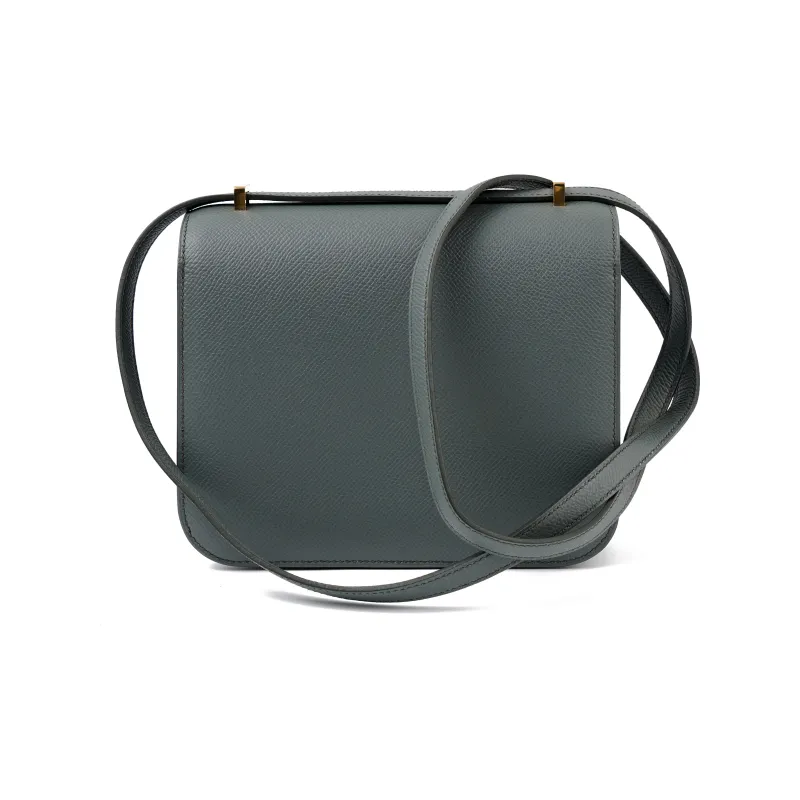 HERMES Constance Epsom Leather Shoulder Bag Crossbody Bag Mini 63 Vert Amande Almond Green-2