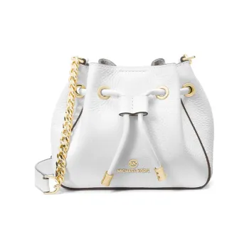 MICHAEL KORS Phoebe Leather Bucket Bags Shoulder Bag Crossbody Bag Regular Women's Pure White