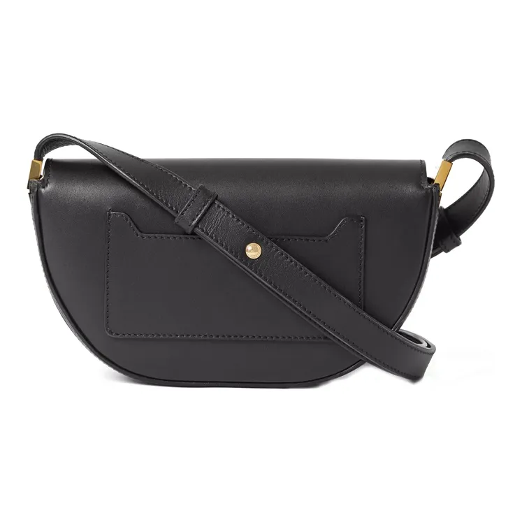 Burberry Lambskin Shoulder Bag Crescent Bag Handbag Shoulder Bag Women's Black-2