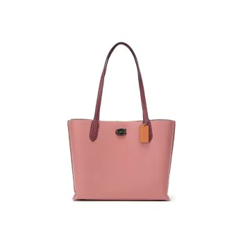 COACH Willow Leather Tote Bag Shopping Bag Handbag Shoulder Bags Women's Vintage Pink