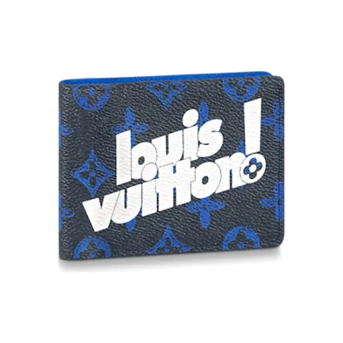 LOUIS VUITTON Multiple Wallet Monogram Blue