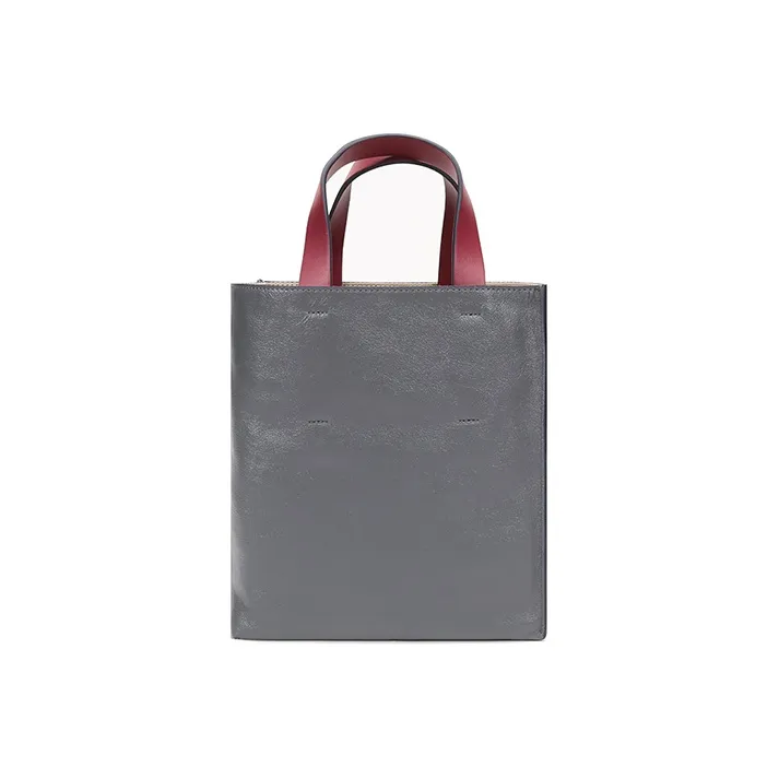 MARNI Leather Portable Crossbody Bag Shoulder Bag Regular Women's Black Gray Multicolor-3