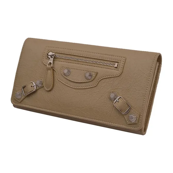 Balenciaga Cow Leather Wallet Women's Light Brown-1