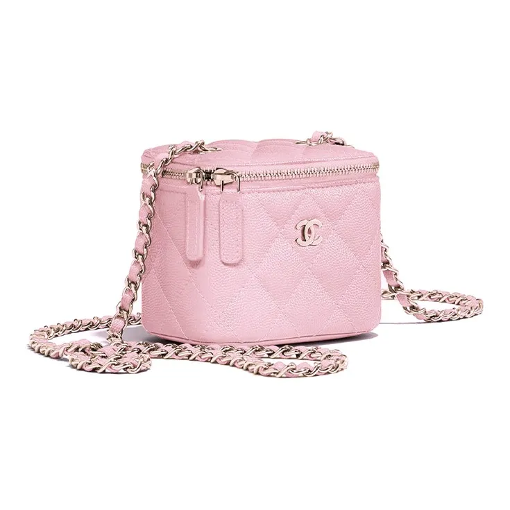 CHANEL 22c Early Spring Cow Leather Small Box Shoulder Bag, Crossbody Bag, Mirror Not Included Mini Women's Pink-1