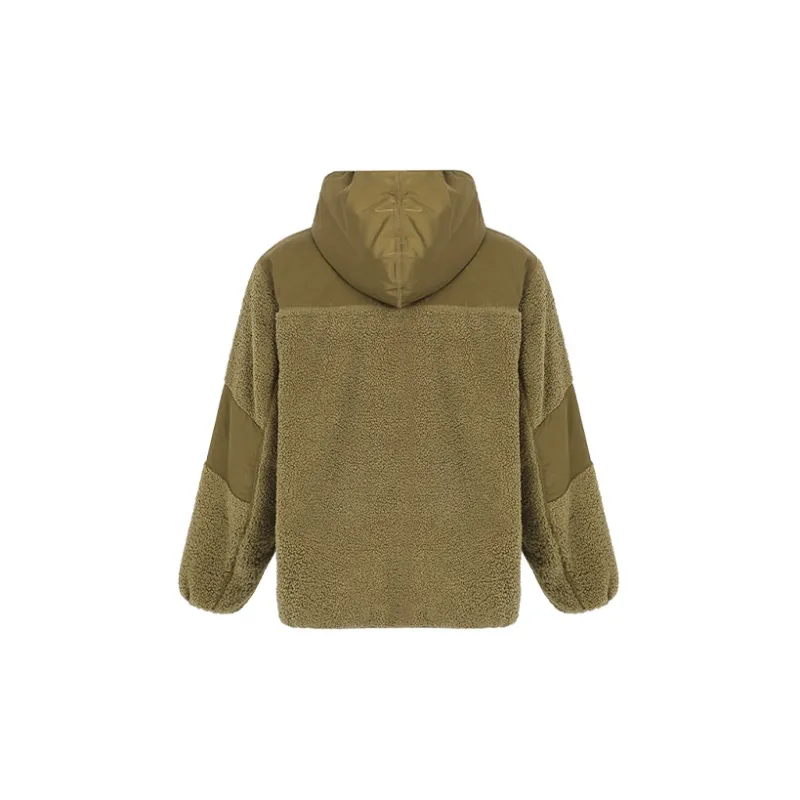 Levis Solid Color Hooded Puffer Jacket Men's Caramel Coffee-1