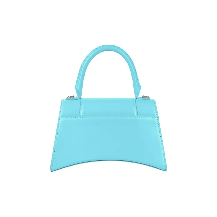 Balenciaga Hourglass Cow Leather Shoulder Bag Crossbody Bag Handbag Small Size Women's Blue-2