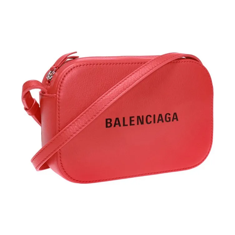 Balenciaga Leather Shoulder Bag, Crossbody Bag Regular Women's Red-1