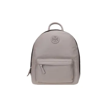 TORY BURCH Cow Leather Backpack Regular Women's Light Gray
