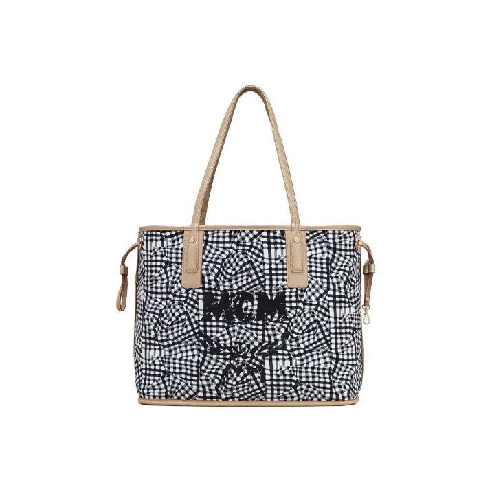 MCM Reversible Liz Shopper Visetos Medium Beige-4