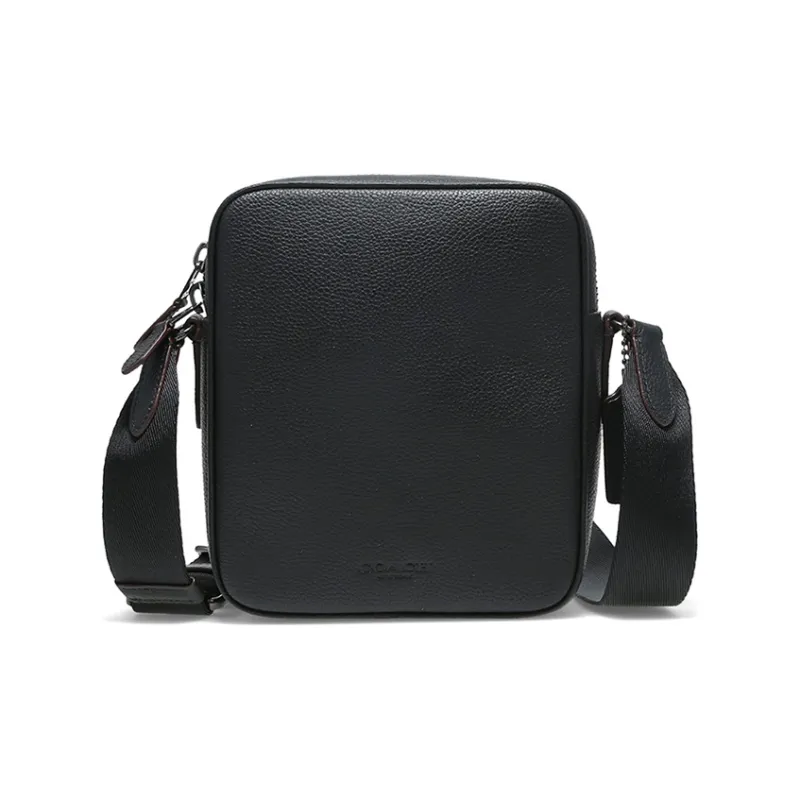 COACH Metropolitan Leather Messenger Bag Crossbody Bag Shoulder Bag Small Size Men's Black-0