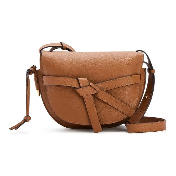 LOEWE Gate Cow Leather Bowknot Bag Crossbody Bag Women's Brown-0