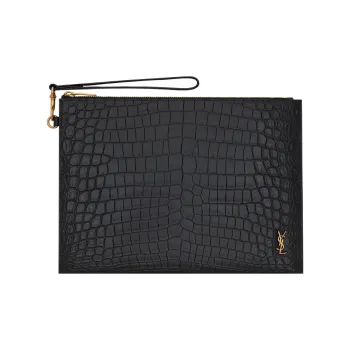 SAINT LAURENT Cow Leather Clutch Regular Men's Black