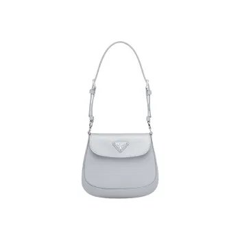 PRADA Cleo Shiny Leather Shoulder Bag Crossbody Bag Mini Women's Cornflower Blue