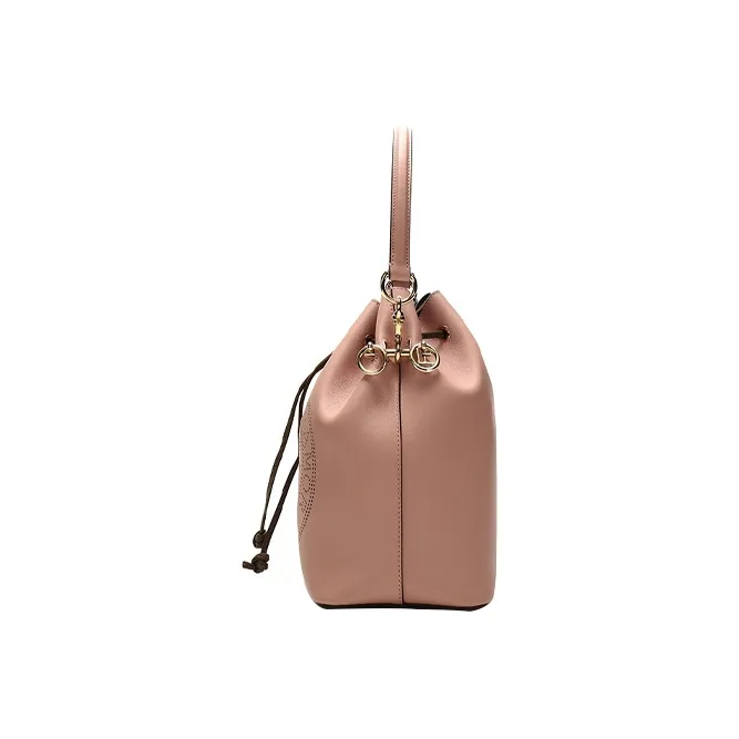 FENDI Mon Tresor Calfskin Bucket Bag Handbag Shoulder Bag Crossbody Bag Small Size Women's Dark Pink-2