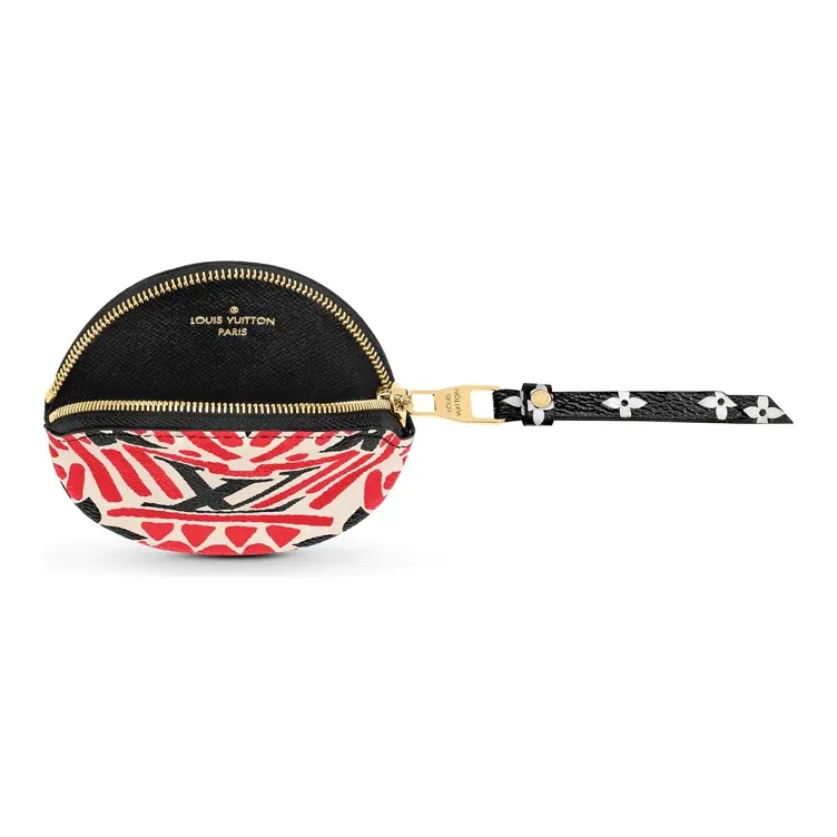 LOUIS VUITTON Crafty Round Coin Purse Cream/Red-2