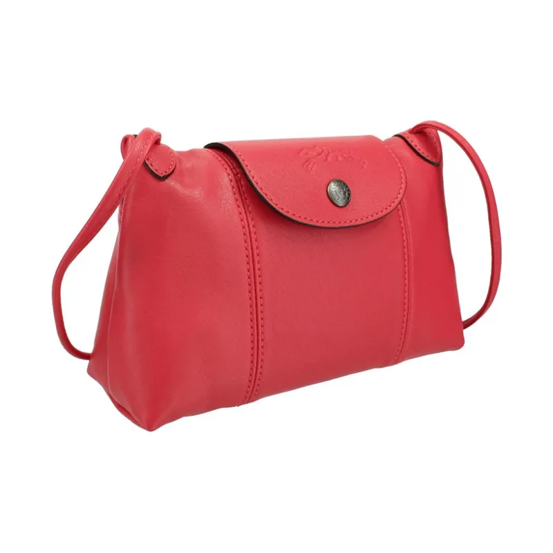 LONGCHAMP Sheepskin Shoulder Bag Women's Red-1