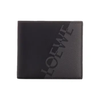 LOEWE Cow Leather Wallet Men's Anthracite/Black
