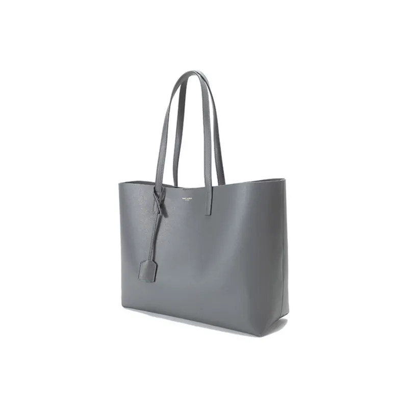 SAINT LAURENT East/West Soft Calfskin Combo Bag, Tote Bag, Shopping Bag, Shoulder Bag Women's Dark Gray-2