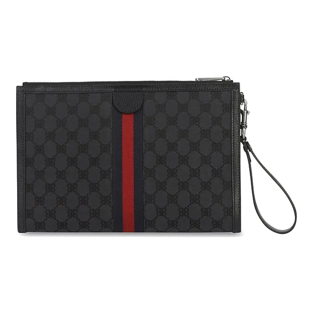 Balenciaga Cow Leather Clutch Women's Black-2