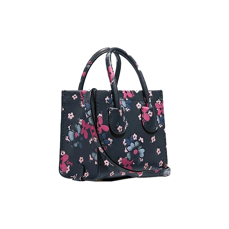 COACH Cashin Leather Small Square Bag Tote Bag Shopping Bag Handbag Shoulder Bag Crossbody Bag Mini Women's Black-1