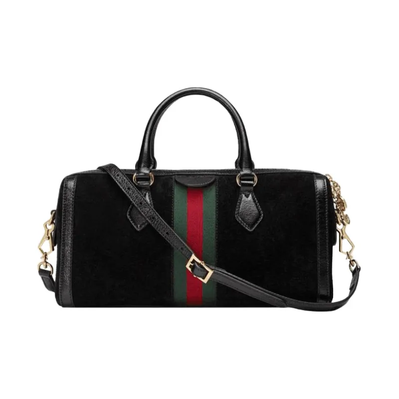 GUCCI Ophidia Patent Leather Binding Shoulder Bag Crossbody Bag Handbag Medium Size Women's Black-2