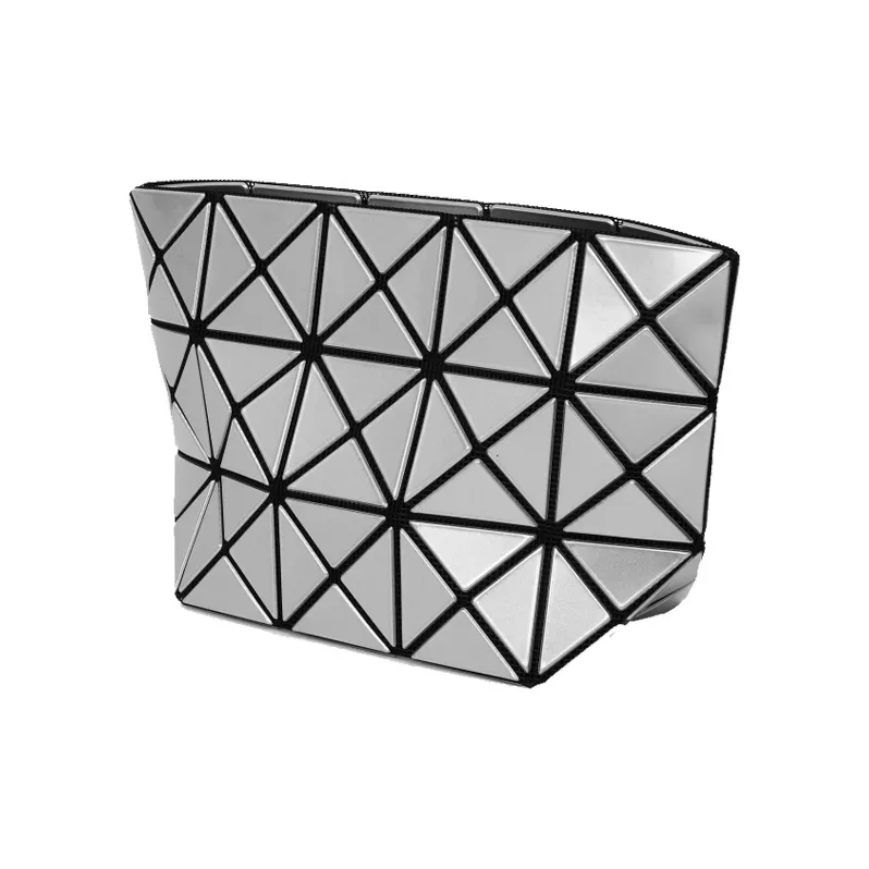 ISSEY MIYAKE Prism Nylon With Polyester Clutch Makeup Bag Women's Silver-1
