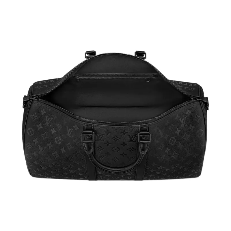 LOUIS VUITTON Keepall Bandouliere 50 Black/Black-4