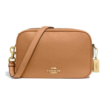 COACH Jes Cow Leather Camera Bag Shoulder Bag Crossbody Bag Small Size Women's Brown
