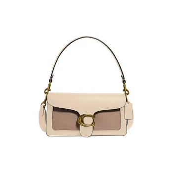 COACH Tabby Suede Cow Leather Shoulder Bag Portable Crossbody Bag Shoulder Bag Women's Ivory White