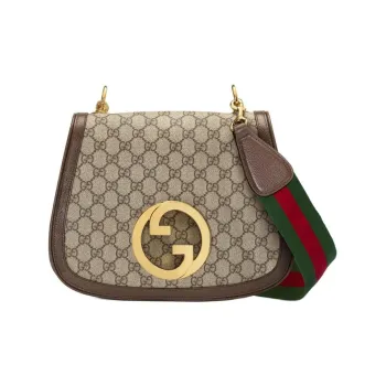 GUCCI Blondie Canvas With Leather Handbag, Shoulder Bag Women's
