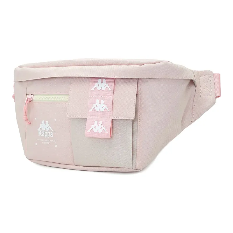 Kappa Polyester Shoulder Bag, Fanny Pack, Sling Bag Regular Women's Cream Pink-1