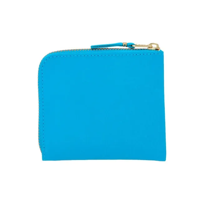 CDG Cow Leather Wallet Unisex Blue-1